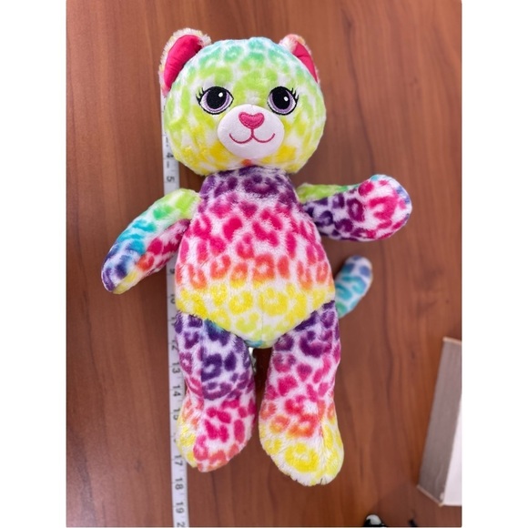Build-A-Bear Lisa Frank Inspired Rainbow Color Leopard Print Plush Animal - Picture 9 of 10